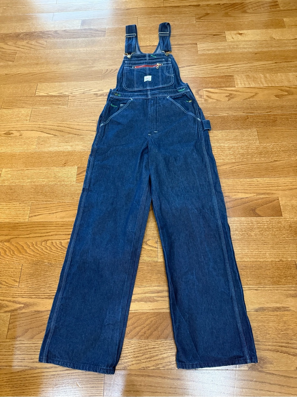 Dark Wash Denim Overalls with  straight legs 28x29 pointer brand